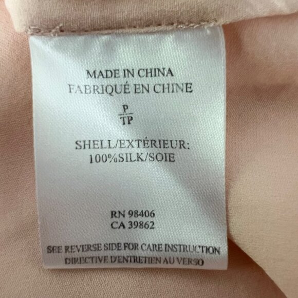 Theory Womens Maidena W Tank Silk Pink Peach Sleeveless Blouse size P PT XS - Picture 9 of 11